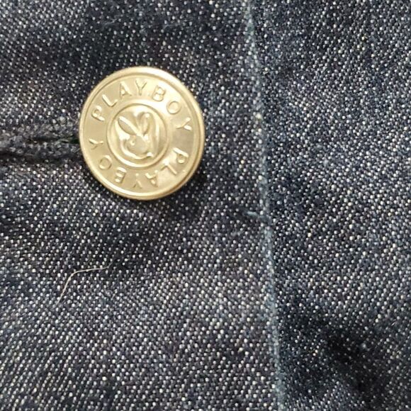 Playboy Denim Crop Womans Jacket, size 7 - Picture 3 of 5